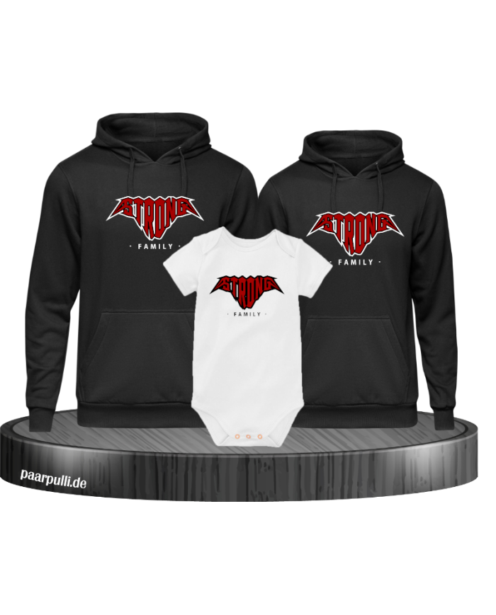Strong Family Hoodies mit Baby Body