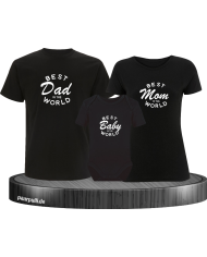 Best Family 3er Familienset T-Shirts mit  Babybody