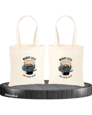 Worry less drink Beer Jutebeutel Set