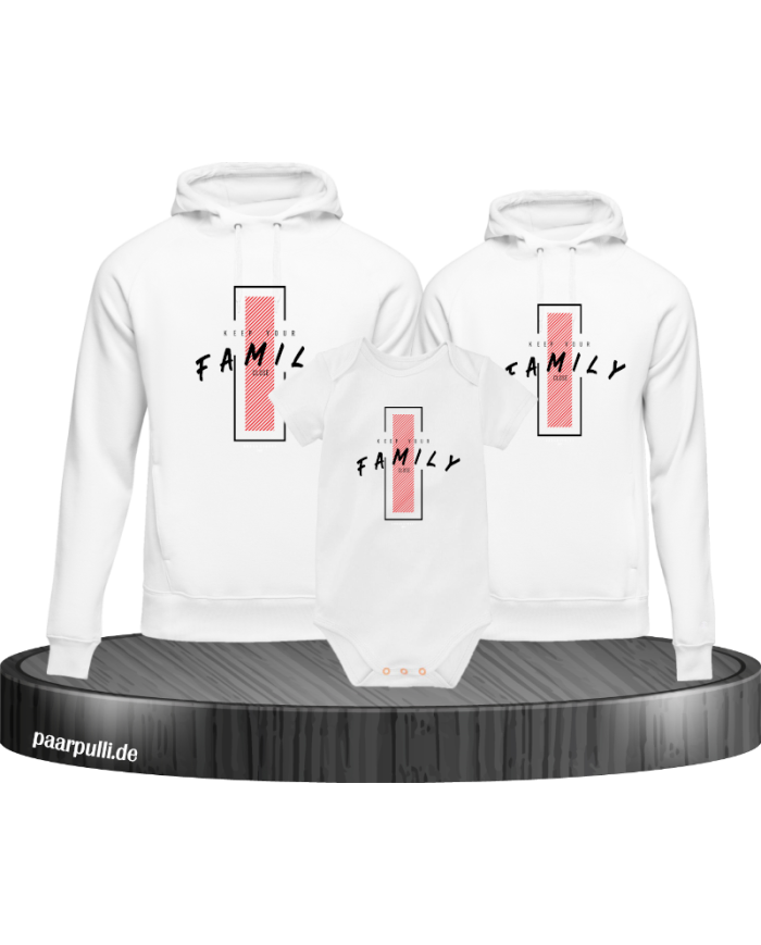 Keep your Family Close Hoodies mit Baby Body