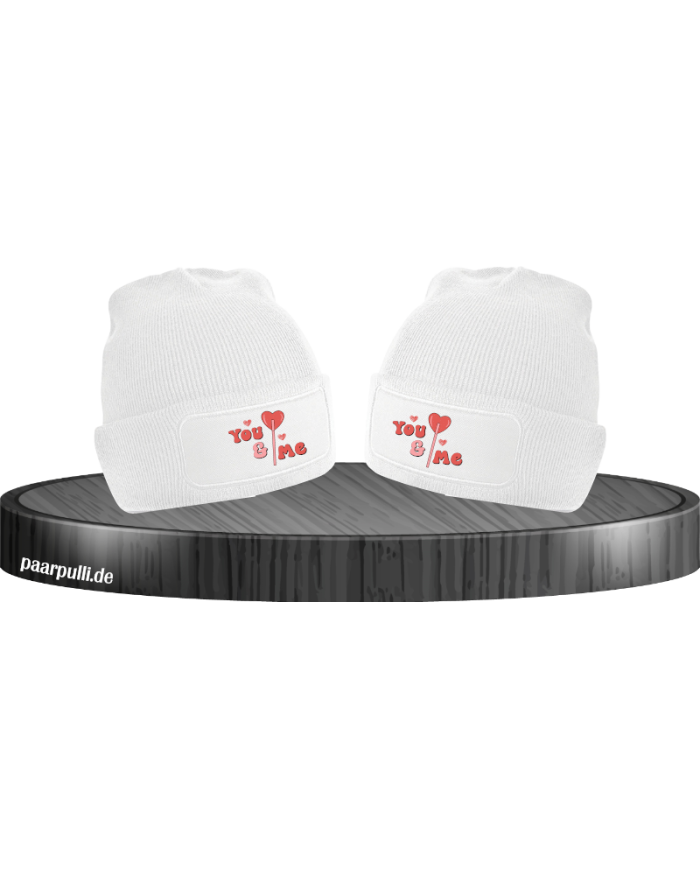 You and Me Herz Mützen