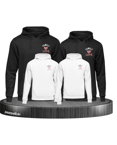Family Love Familienlook Hoodie Family Love Familienlook Hoodie