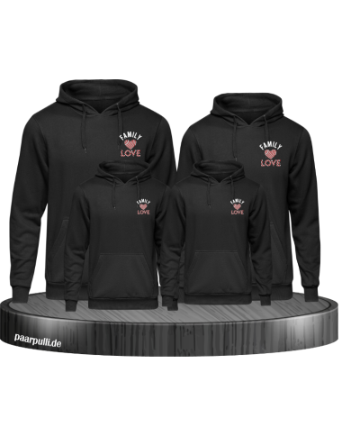 Family Love Familienlook Hoodie Family Love Familienlook Hoodie