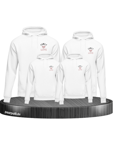 Family Love Familienlook Hoodie Family Love Familienlook Hoodie