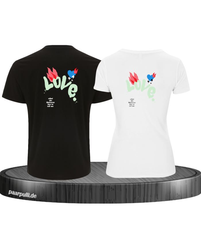 Love Logo mit Flamme und Herz T-Shirt