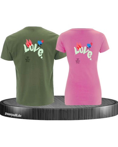 Love Logo mit Flamme und Herz T-Shirt Love Logo mit Flamme und Herz T-Shirt