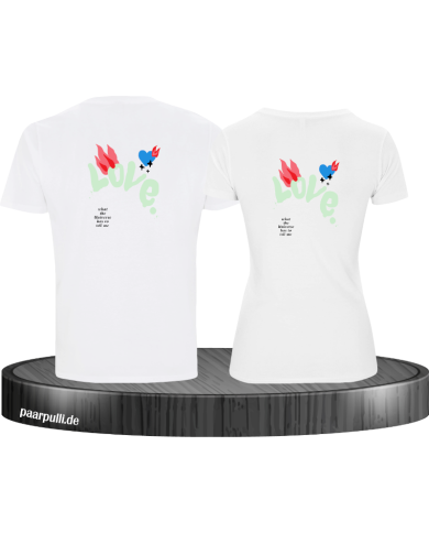 Love Logo mit Flamme und Herz T-Shirt Love Logo mit Flamme und Herz T-Shirt