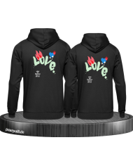 Love Logo mit Flamme und Herz Hoodie