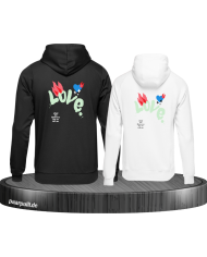 Love Logo mit Flamme und Herz Hoodie