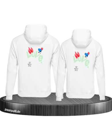 Love Logo mit Flamme und Herz Hoodie Love Logo mit Flamme und Herz Hoodie