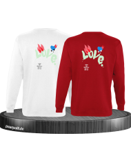 Love Logo mit Flamme und Herz Sweatshirt