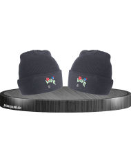 Love Logo mit Flamme und Herz Mützen