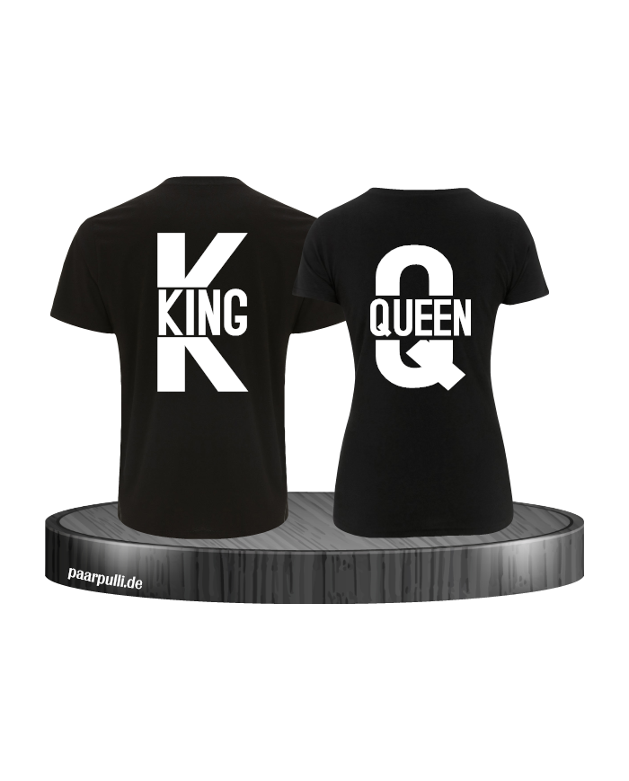 King Queen mit großem K und großem Q in schwarz