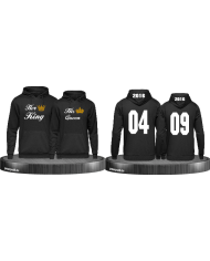 Her king - His Queen gedruckt auf Partner Hoodies