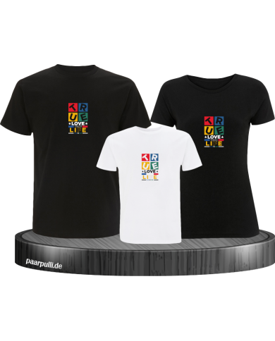 Forever Love Life 3er Familienset T-Shirts mit  Babybody Forever Love Life 3er Familienset T-Shirts mit  Babybody
