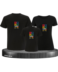 Forever Love Life 3er Familienset T-Shirts mit  Babybody