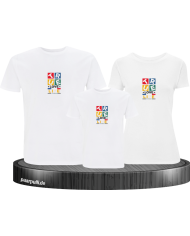 Forever Love Life 3er Familienset T-Shirts mit  Babybody