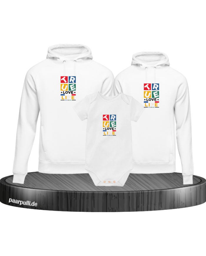 Forever Love Life Hoodies mit Baby Body