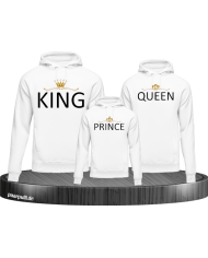 Family Hoodie Set mit King Queen und Princess/Prince
