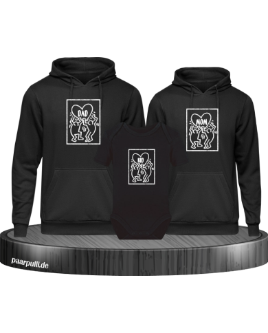 Keith Family 3er Hoodies mit Baby Body Keith Family 3er Hoodies mit Baby Body