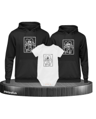 Keith Family 3er Hoodies mit Baby Body