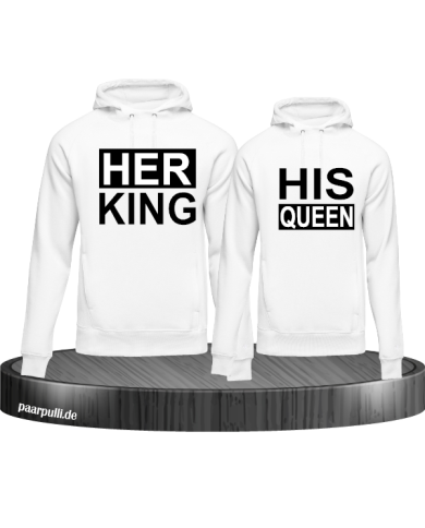 Her King His Queen Pärchenlook Weiß