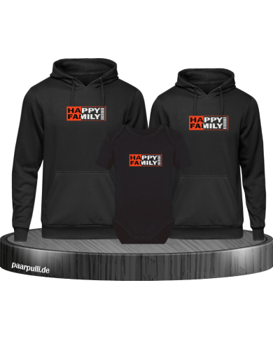 Happy Family 3er Hoodies mit Baby Body Happy Family 3er Hoodies mit Baby Body
