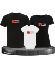 Happy Family 3er Familienset T-Shirts mit  Babybody