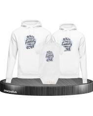 Where Family is there is Love 3er Hoodies mit Baby Body