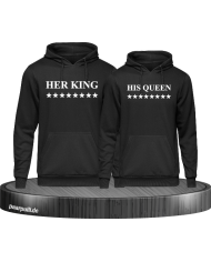 Her King His Queen mit Sternen in schwarz