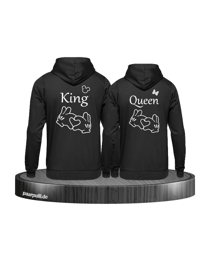 King Queen King Queen Hoodies Set of King & Queen Pärchen 