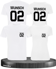 T Shirts beidseitig bedruckt mit Wunschname und Wunschzahl