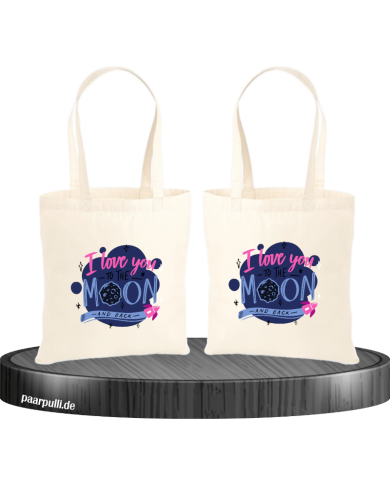 Love to the moon and back Jutebeutel