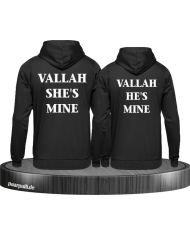 Vallah She's mine und He's mine Partnerlook schwarz