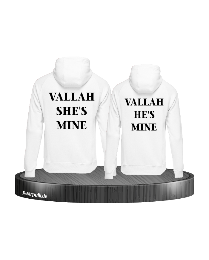 Vallah She's mine und He's mine Partnerlook weiß Vallah She's mine und He's mine Partnerlook weiß