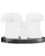 Vater Mutter Baby Love T-Shirt Set