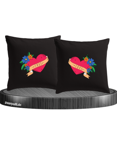 True Love mit Herz Kissenbezüge