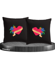 True Love mit Herz Kissenbezüge