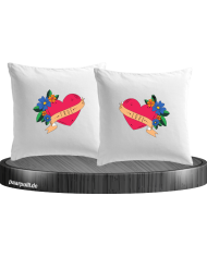 True Love mit Herz Kissenbezüge