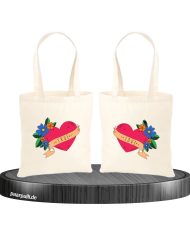 True Love mit Herz Jutebeutel