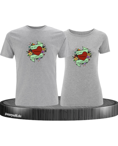 Be my Valentine mit Wunschname T-Shirt Be my Valentine mit Wunschname T-Shirt