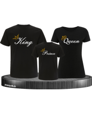 Family Shirts bedruckt mit King Queen und Prince