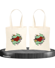 Be my Valentine mit Wunschname Jutebeutel