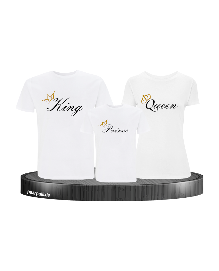 King Queen und Princess bedruckt mit King Queen und Princess weißes familie T shirt