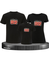 Familien Liebe 3er Familienset T-Shirts