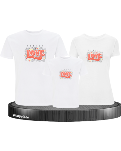 Familien Liebe 3er Familienset T-Shirts Familien Liebe 3er Familienset T-Shirts