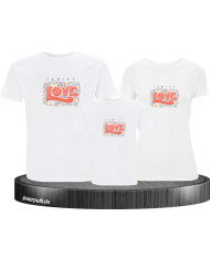 Familien Liebe 3er Familienset T-Shirts