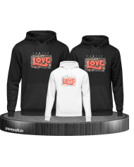 Familien Liebe 3er Hoodies