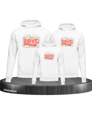 Familien Liebe 3er Hoodies