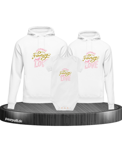 Nothing fancy just Love 3er Hoodies mit Baby Body Nothing fancy just Love 3er Hoodies mit Baby Body